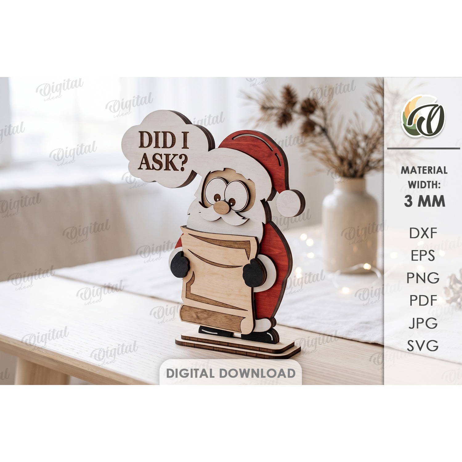 Funny Christmas Characters Bundle Laser Cut. Stand Decor SVG 11