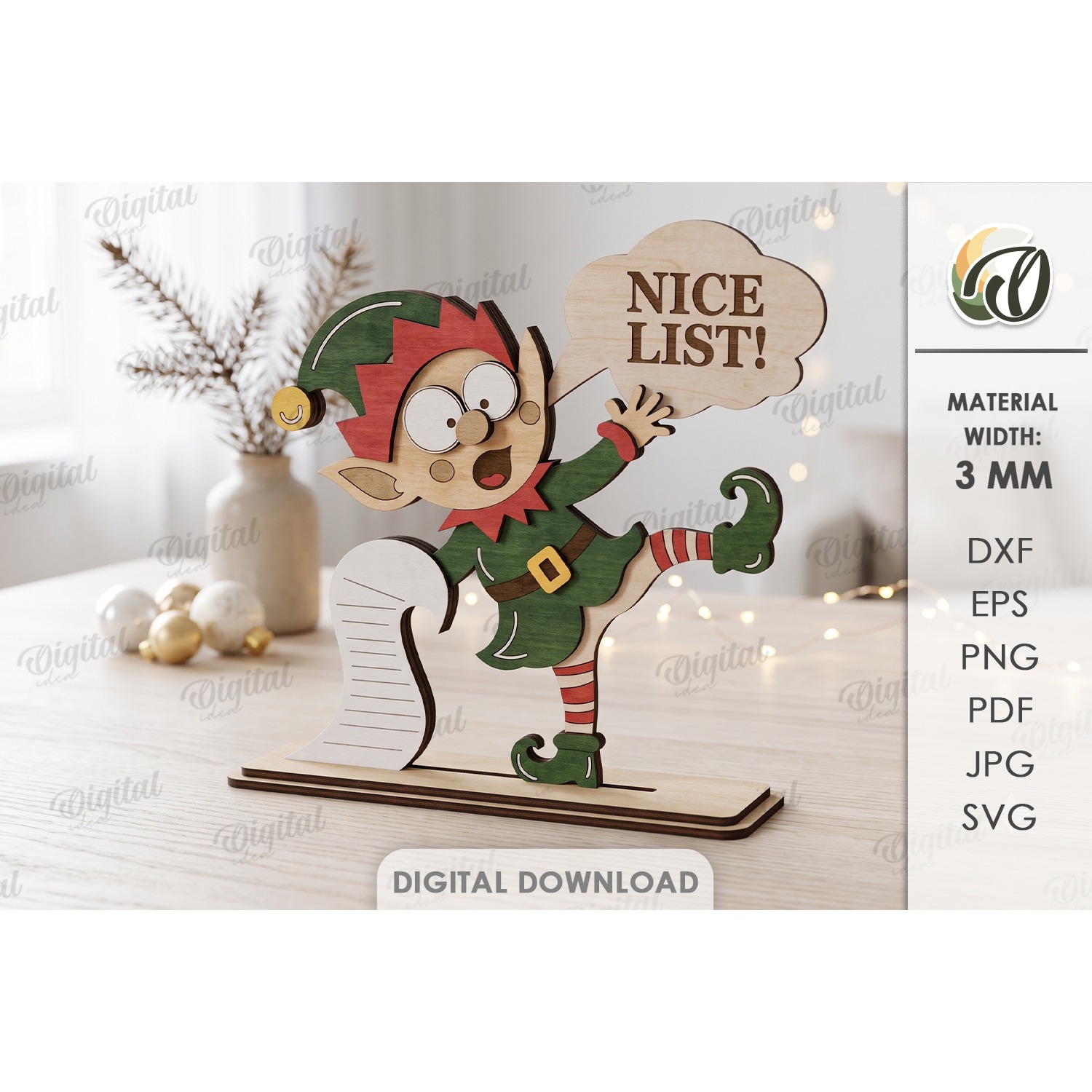 Funny Christmas Characters Bundle Laser Cut. Stand Decor SVG 12