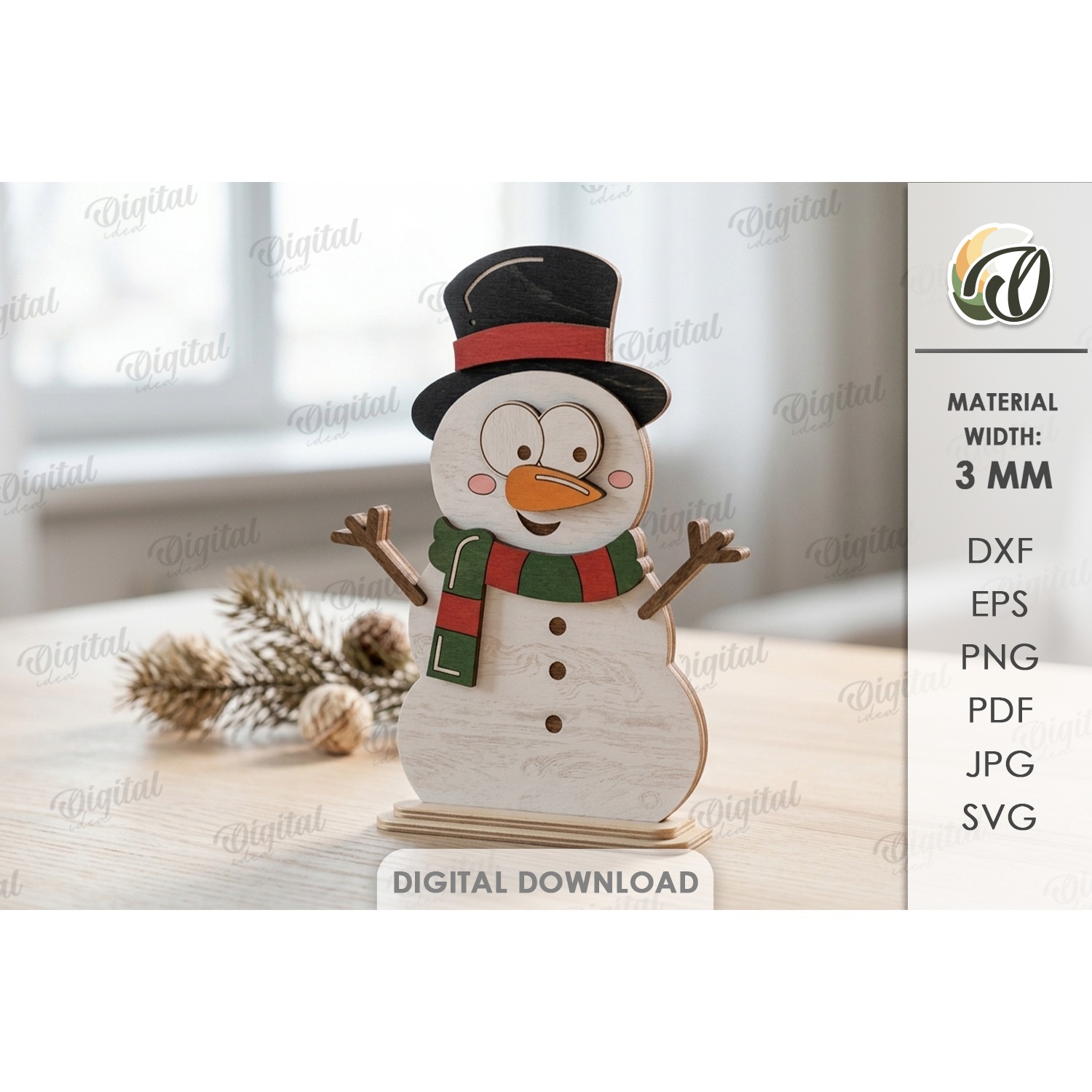 Funny Christmas Characters Bundle Laser Cut. Stand Decor SVG 4