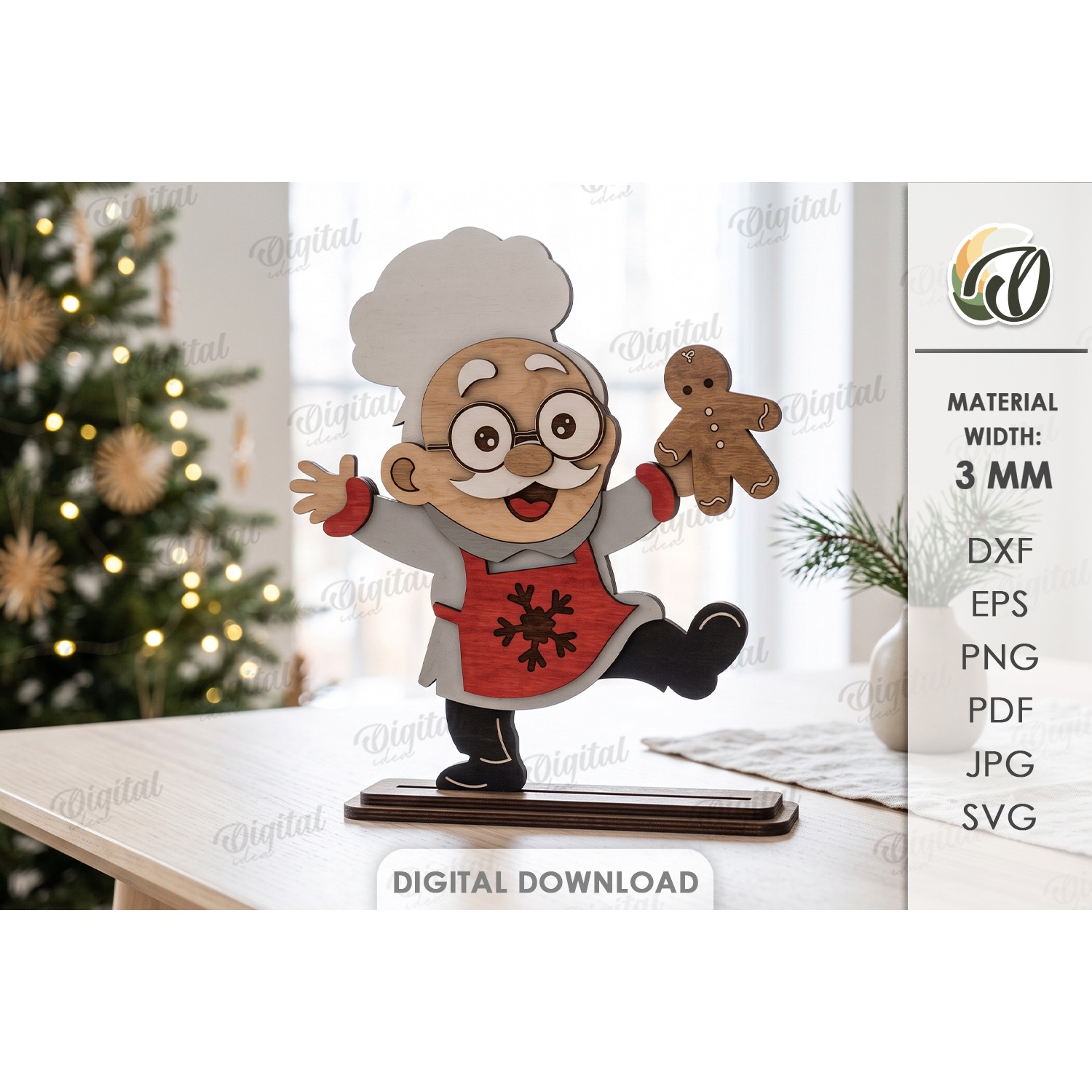 Funny Christmas Characters Bundle Laser Cut. Stand Decor SVG 7