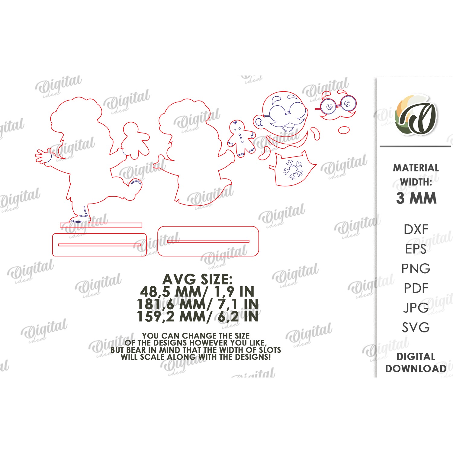 Funny Christmas Chef Laser Cut. Christmas Stand Decor SVG 2