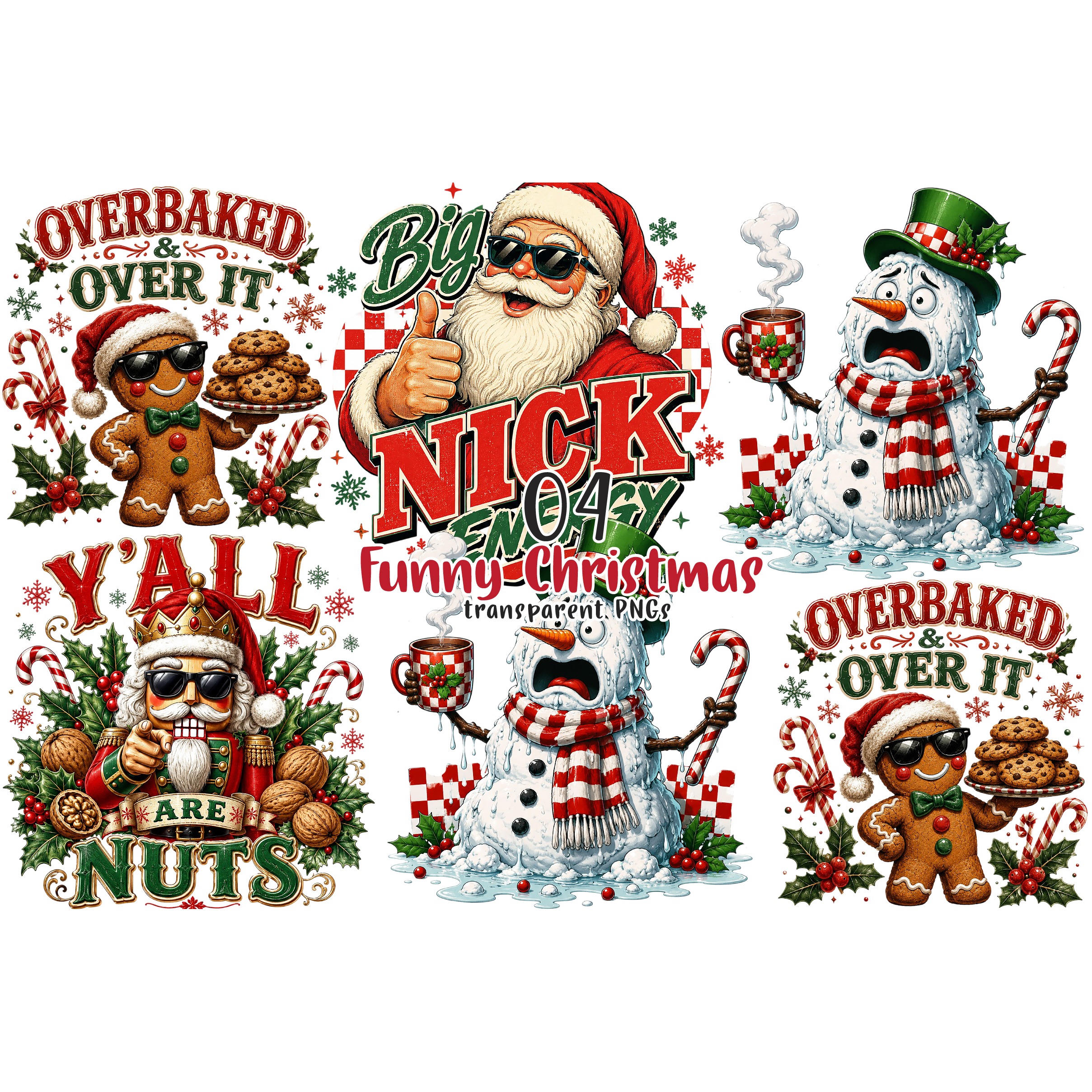 Funny Christmas PNG Designs 2
