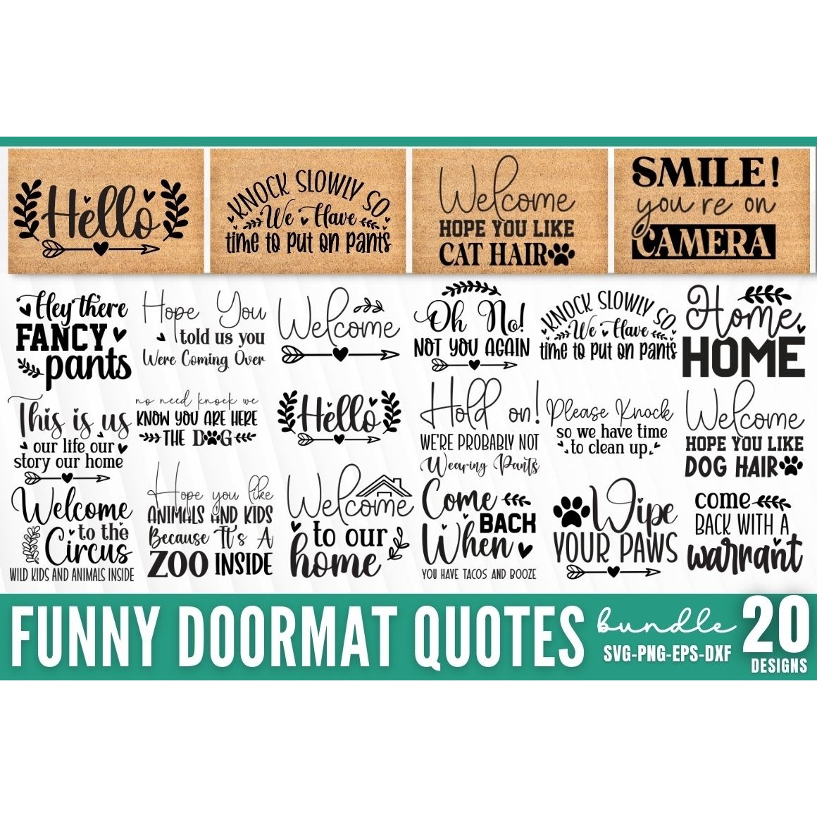 Funny Doormat SVG Bundle