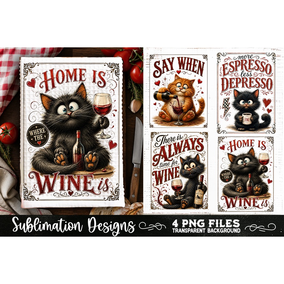 Funny Kitchen Towel 4 PNG Retro PNG Sublimation (11) 3