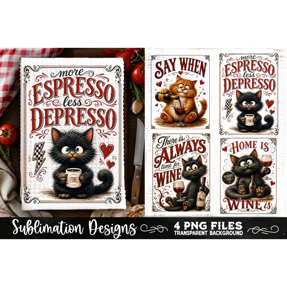 Funny Kitchen Towel 4 PNG Retro PNG Sublimation (11) 4