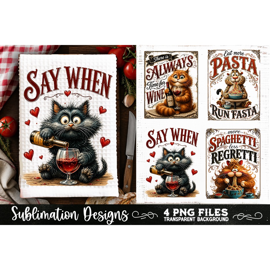 Funny Kitchen Towel 4 PNG Retro PNG Sublimation (14) 2