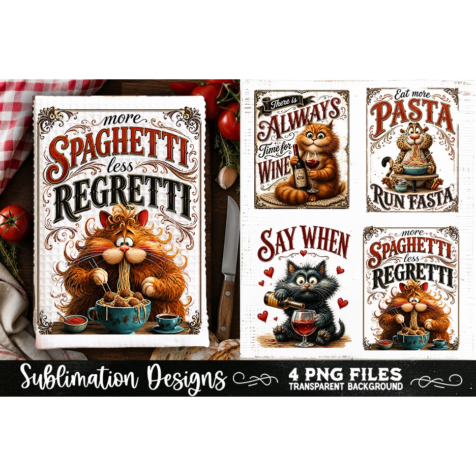 Funny Kitchen Towel 4 PNG Retro PNG Sublimation (14) 3
