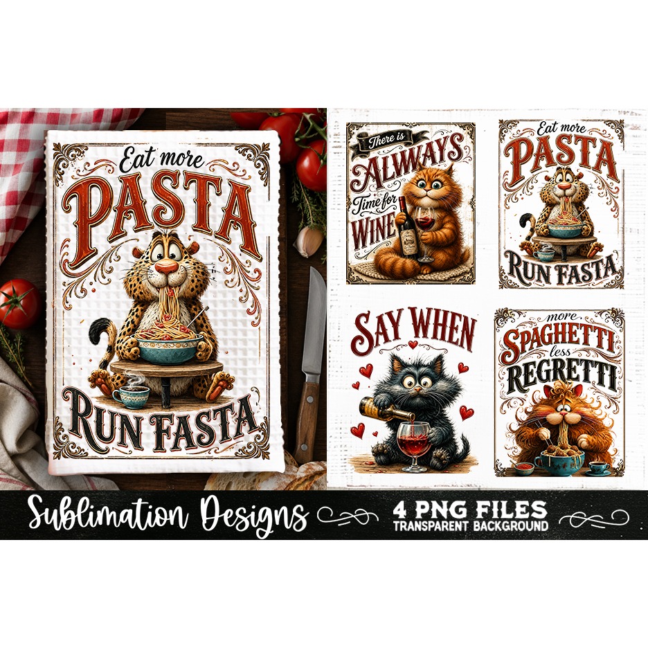 Funny Kitchen Towel 4 PNG Retro PNG Sublimation (14) 4