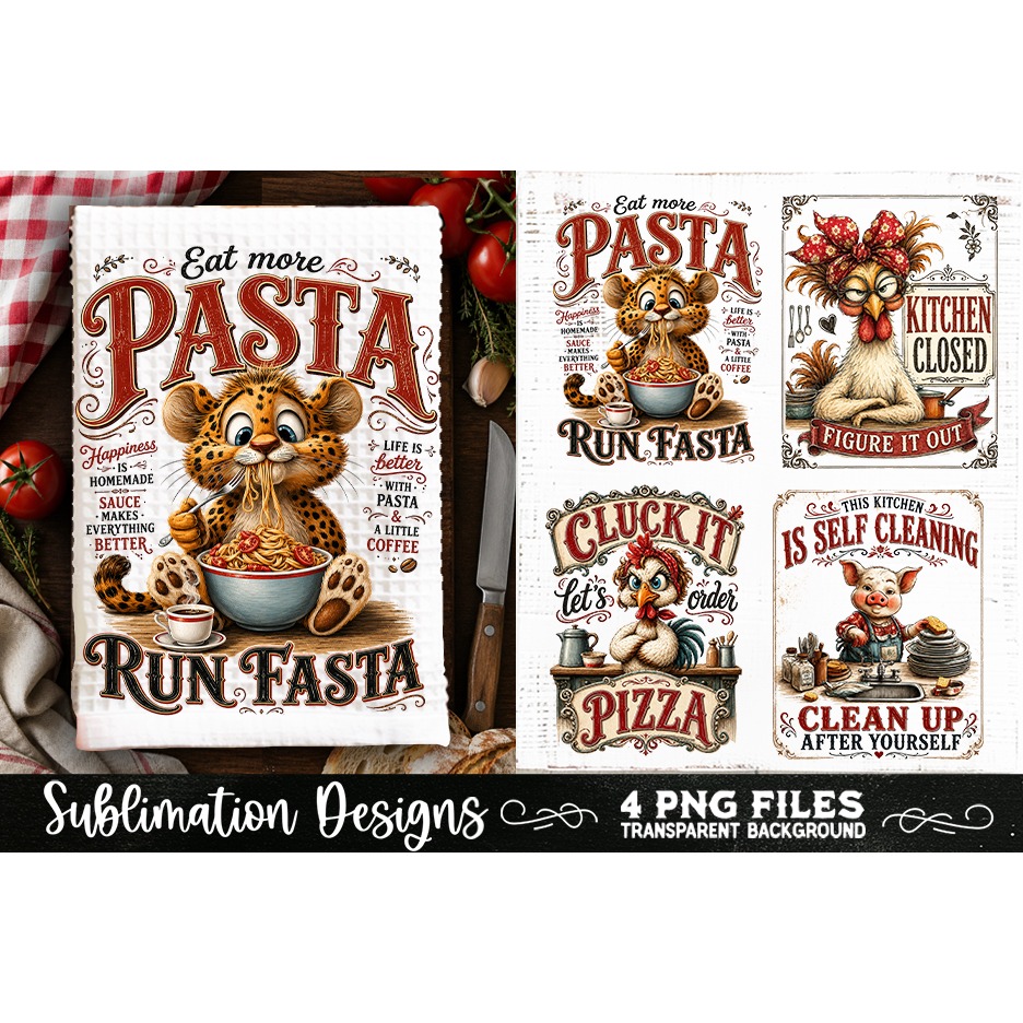 Funny Kitchen Towel 4 PNG Retro PNG Sublimation (15) 2