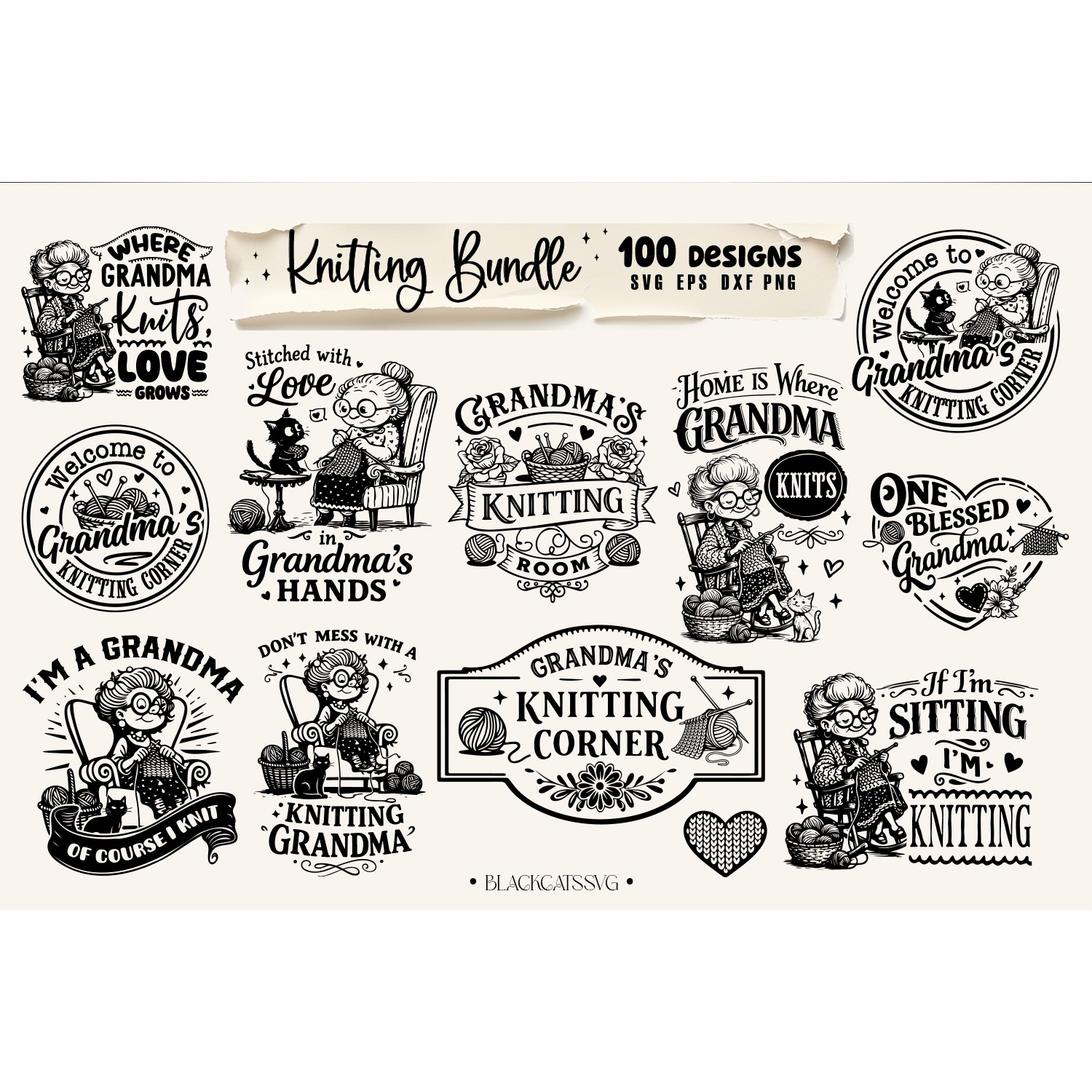 Funny Knitting SVG Bundle, Knitting Bundle 100 designs, Knit 4