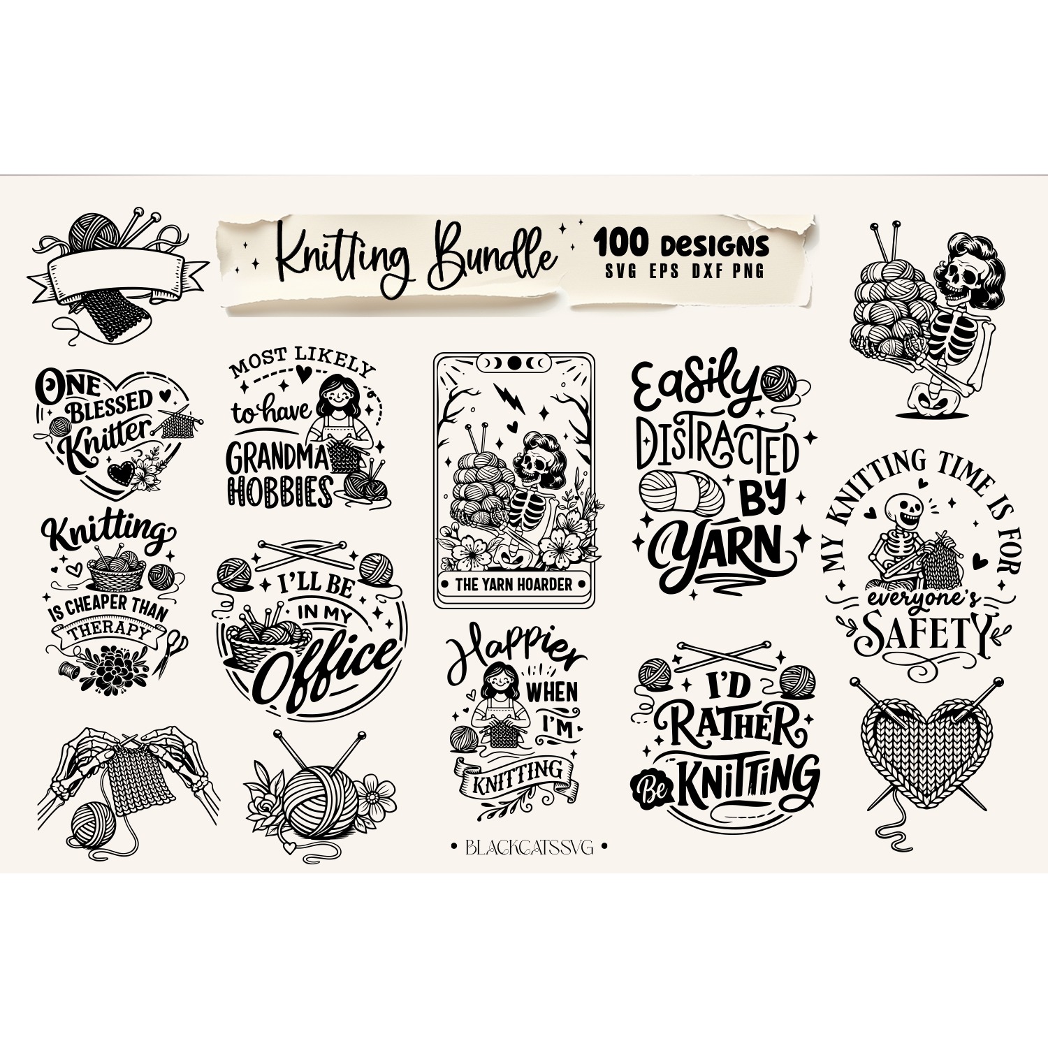 Funny Knitting SVG Bundle, Knitting Bundle 100 designs, Knit 6
