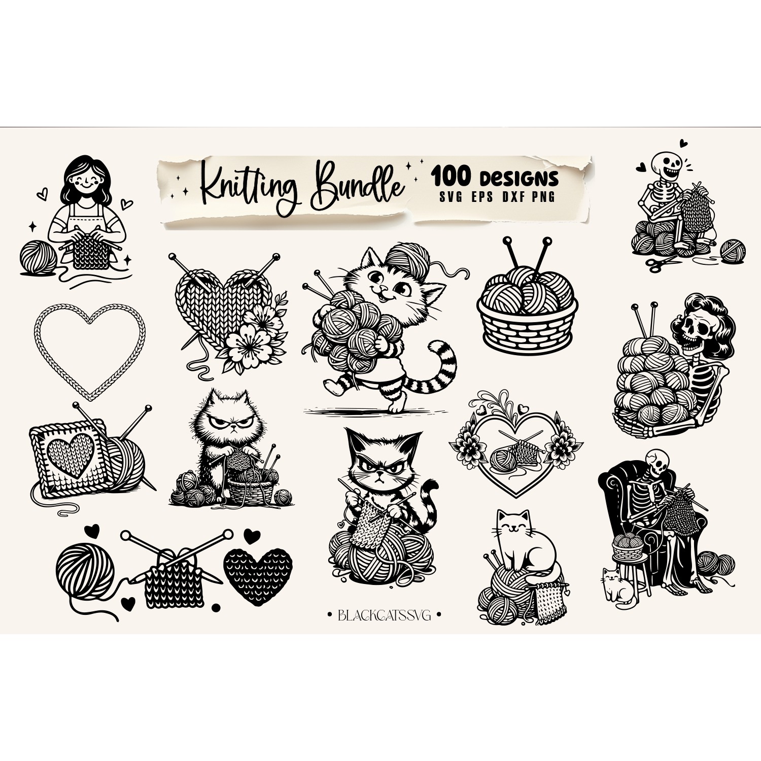 Funny Knitting SVG Bundle, Knitting Bundle 100 designs, Knit 8