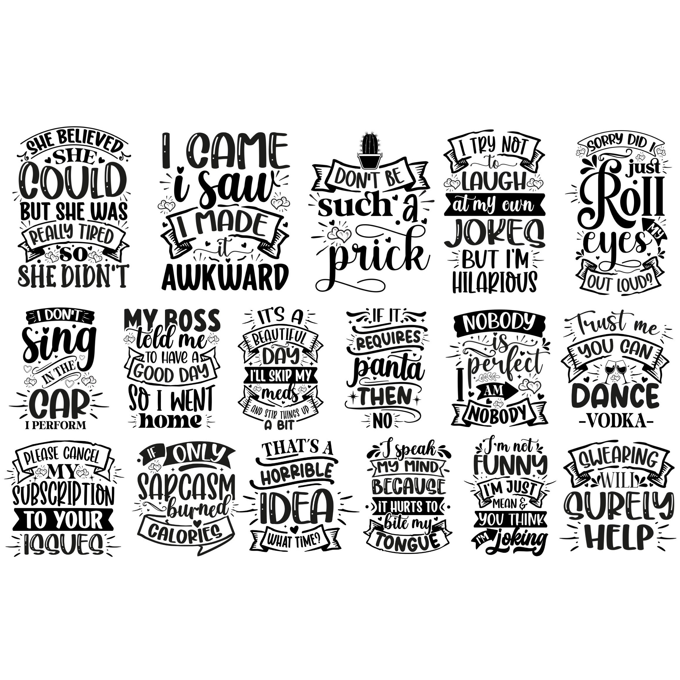 Funny Quotes SVG Bundle 3