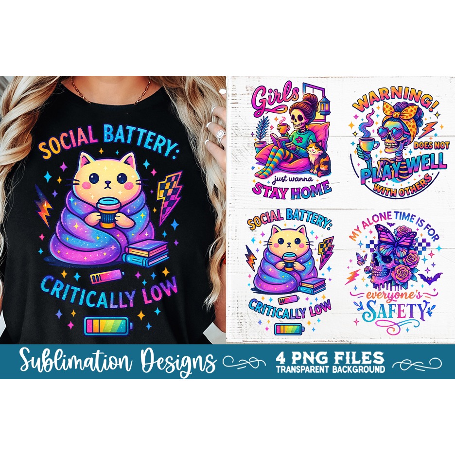 Funny Sarcastic Antisocial Retro PNG Sublimation (2)