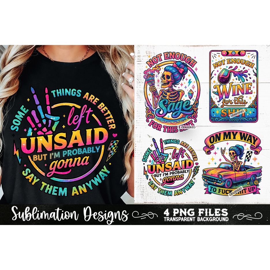 Funny Skeletons Sarcastic Adult humor Retro PNG Sublimation (10)
