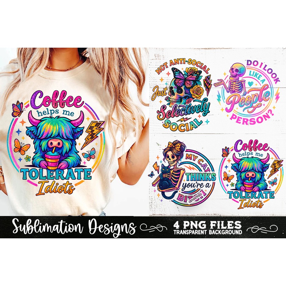 Funny Skeletons Sarcastic Adult humor Retro PNG Sublimation (6)