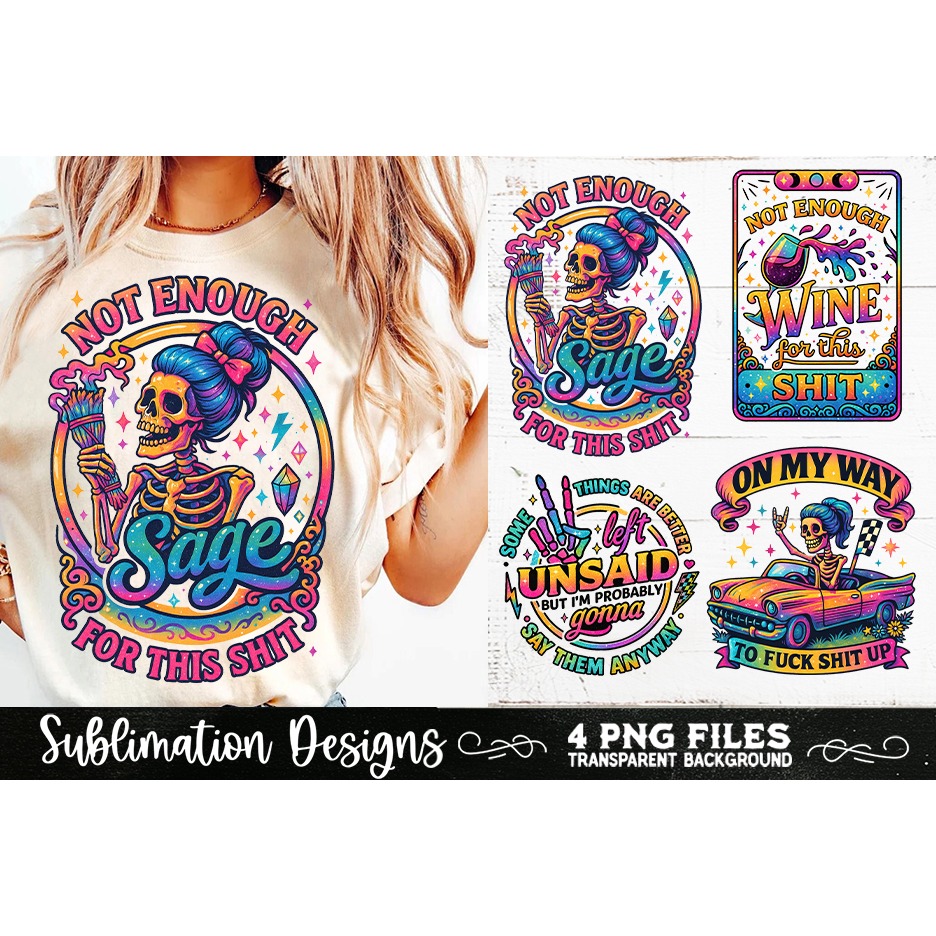Funny Skeletons Sarcastic Adult humor Retro PNG Sublimation (10) 2