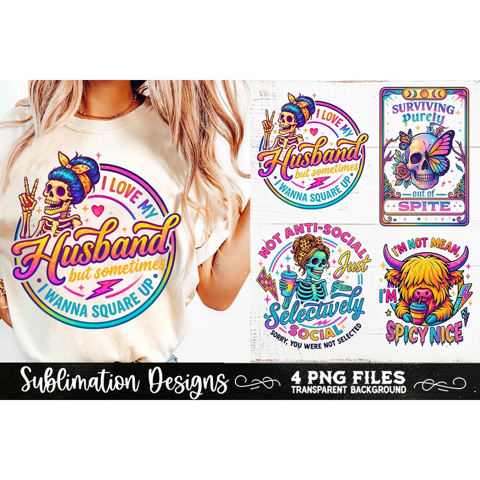 Funny Skeletons Sarcastic Adult humor Retro PNG Sublimation (4) 2