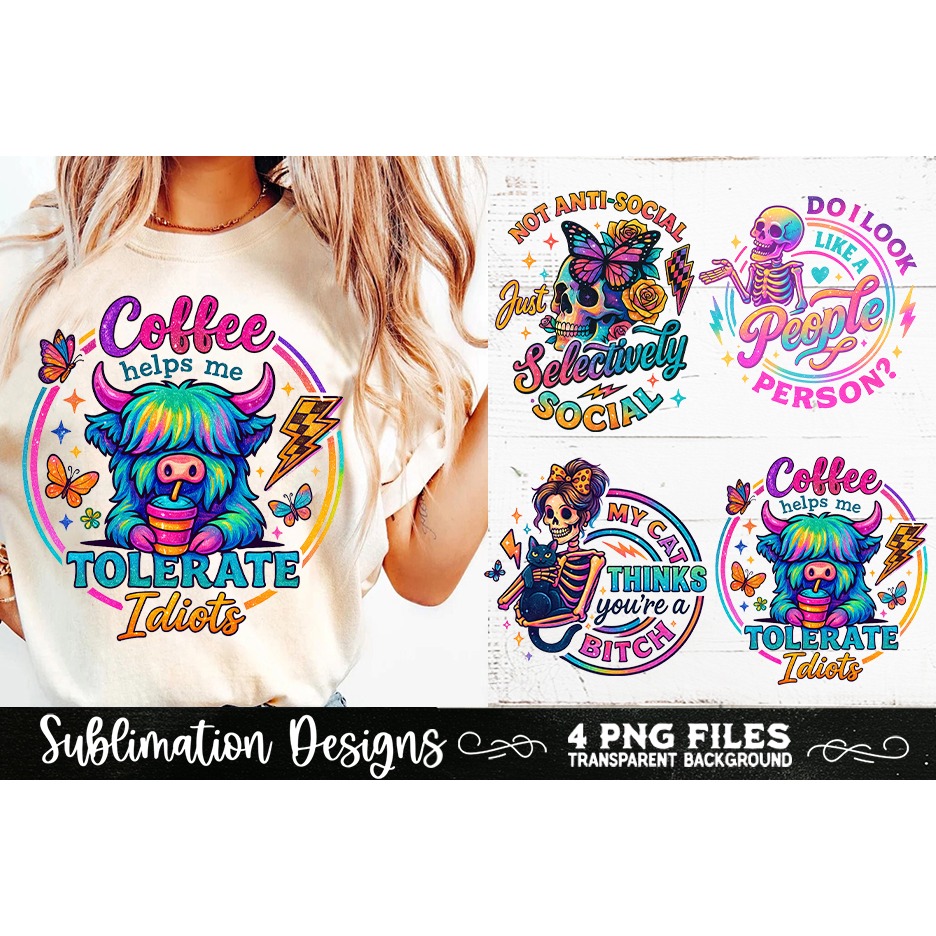 Funny Skeletons Sarcastic Adult humor Retro PNG Sublimation (6) 2