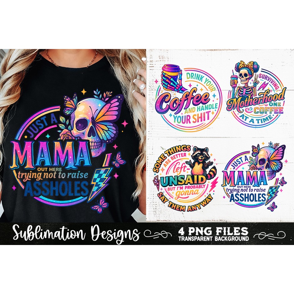 Funny Skeletons Sarcastic Adult humor Retro PNG Sublimation (11) 3