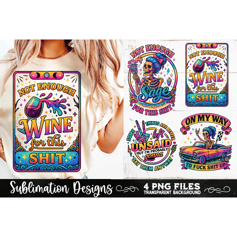 Funny Skeletons Sarcastic Adult humor Retro PNG Sublimation (10) 5
