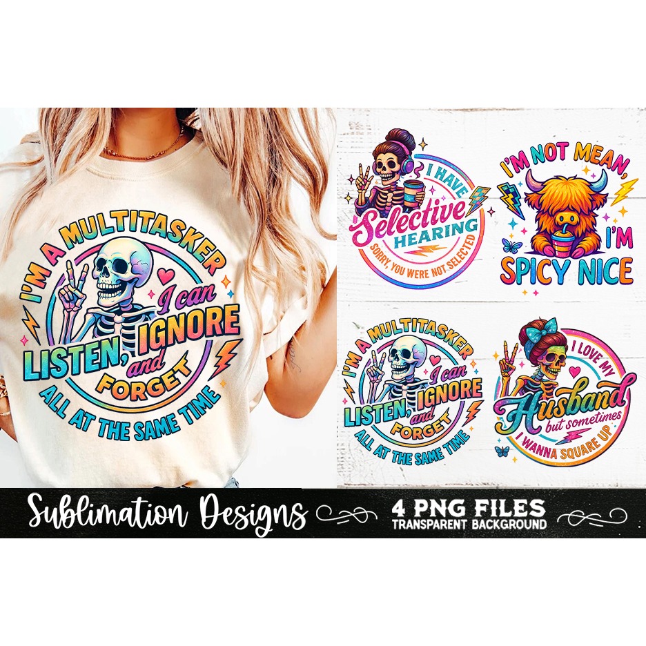Funny Skeletons Sarcastic Adult humor Retro PNG Sublimation (3) 5