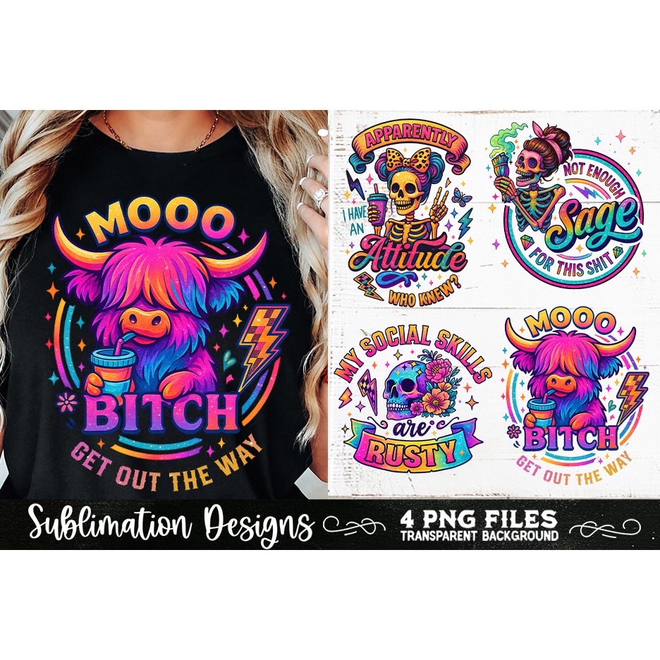Funny Skeletons Sarcastic Adult humor Retro PNG Sublimation (7) 7