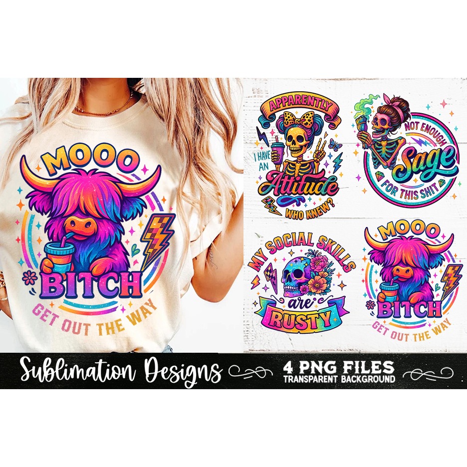 Funny Skeletons Sarcastic Adult humor Retro PNG Sublimation (7) 8