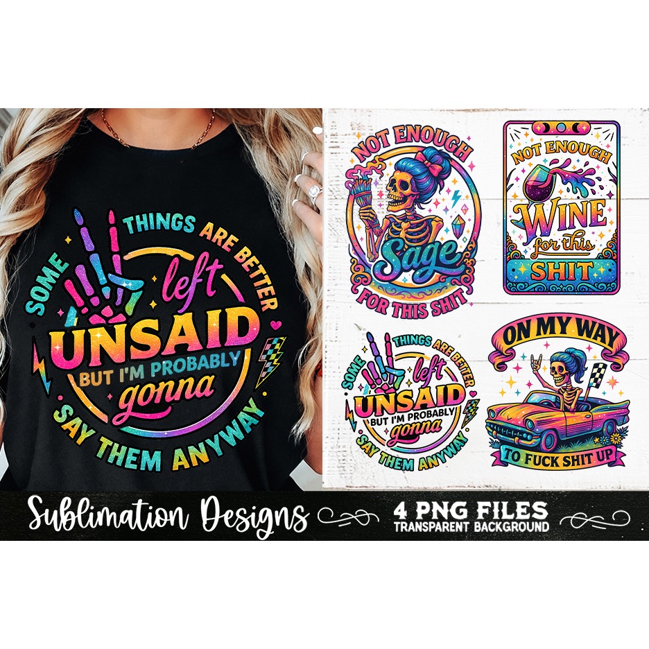 Funny Skeletons Sarcastic Adult humor Retro PNG Sublimation (10) 9