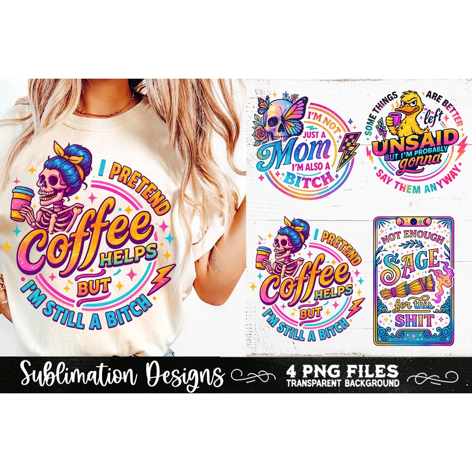 Funny Skeletons Sarcastic Adult humor Retro PNG Sublimation (8) 9