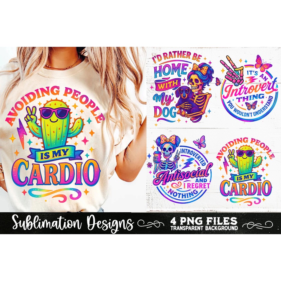Funny Skeletons Sarcastic Antisocial Retro PNG Sublimation 6