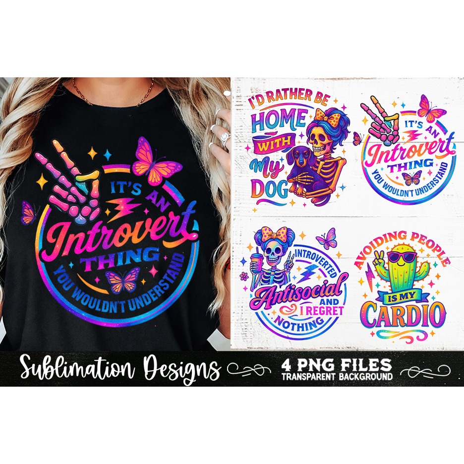 Funny Skeletons Sarcastic Antisocial Retro PNG Sublimation 8
