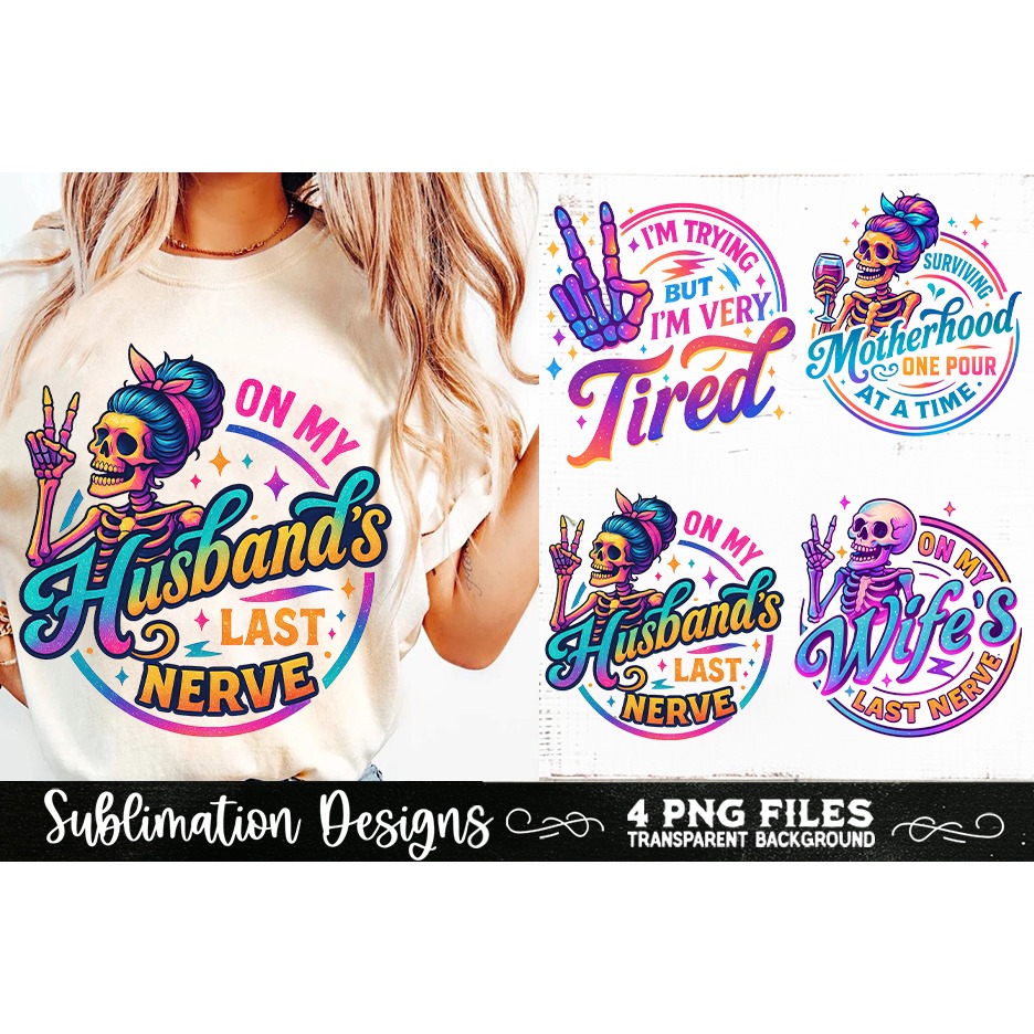 Funny Skeletons Sarcastic Retro PNG Sublimation (10) 5