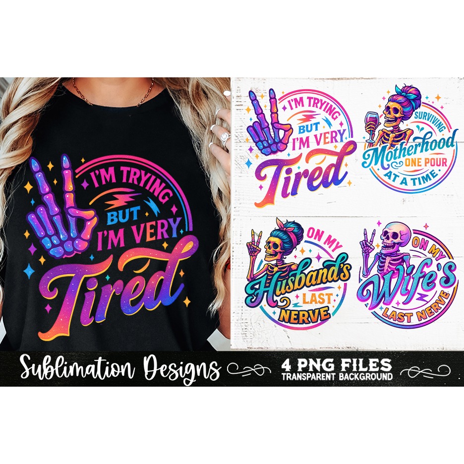 Funny Skeletons Sarcastic Retro PNG Sublimation (10) 8