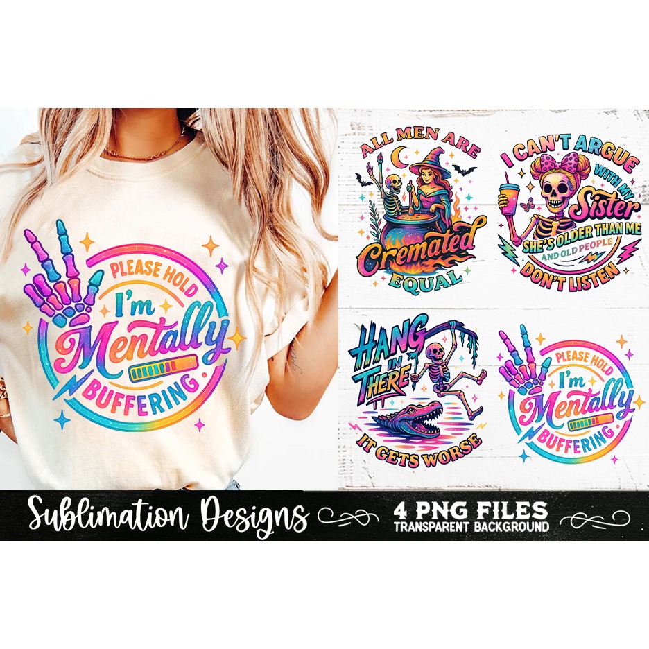 Funny Skeletons Sarcastic Retro PNG Sublimation (11) 4