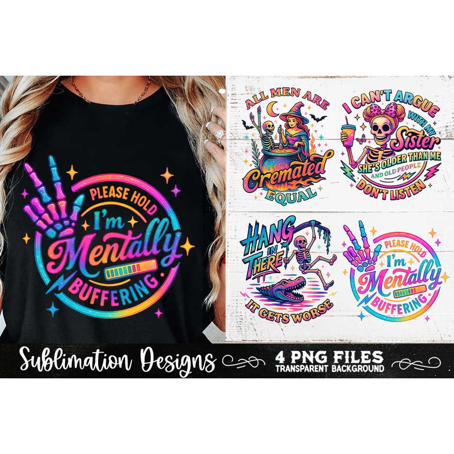 Funny Skeletons Sarcastic Retro PNG Sublimation (11) 5