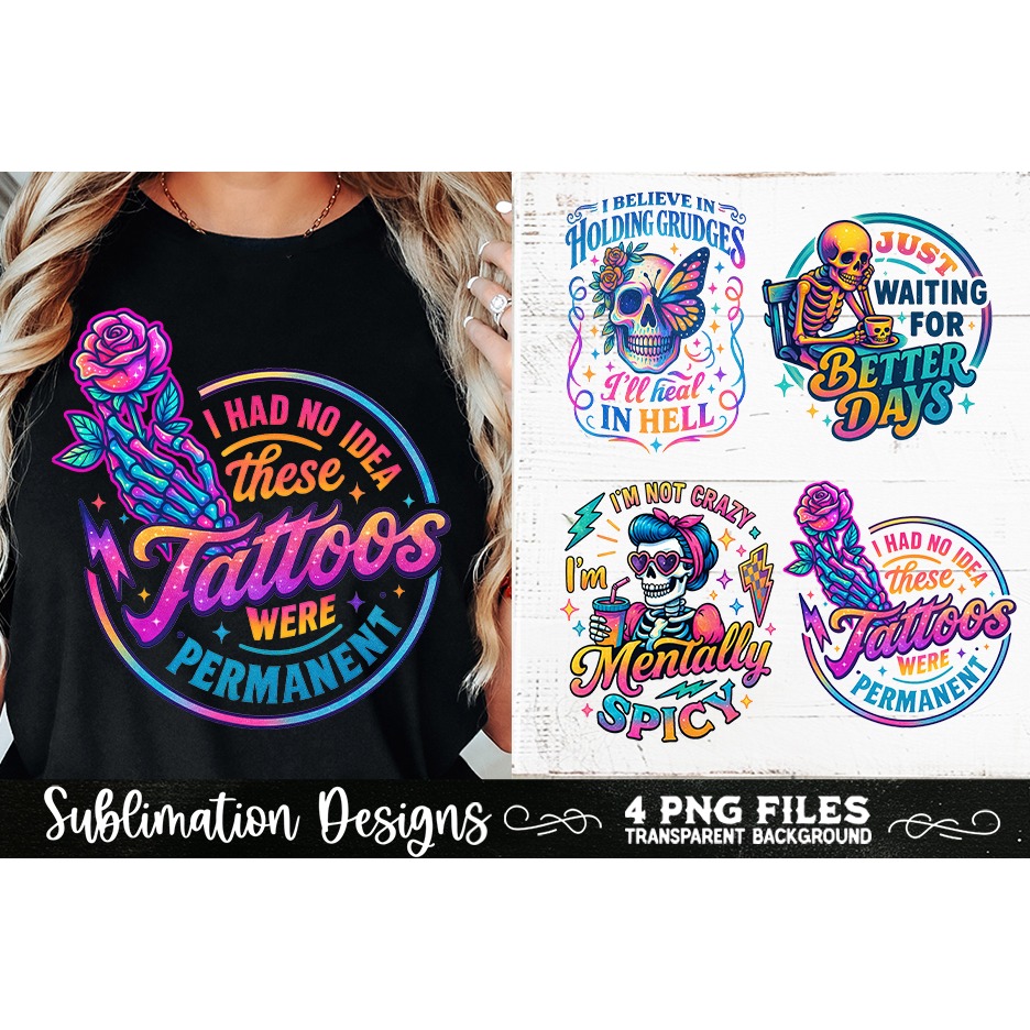 Funny Skeletons Sarcastic Retro PNG Sublimation (15) 6