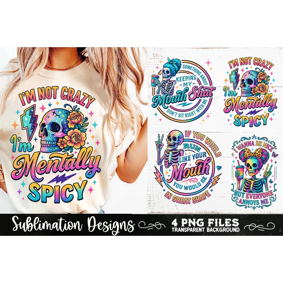 Funny Skeletons Sarcastic Retro PNG Sublimation (16) 6