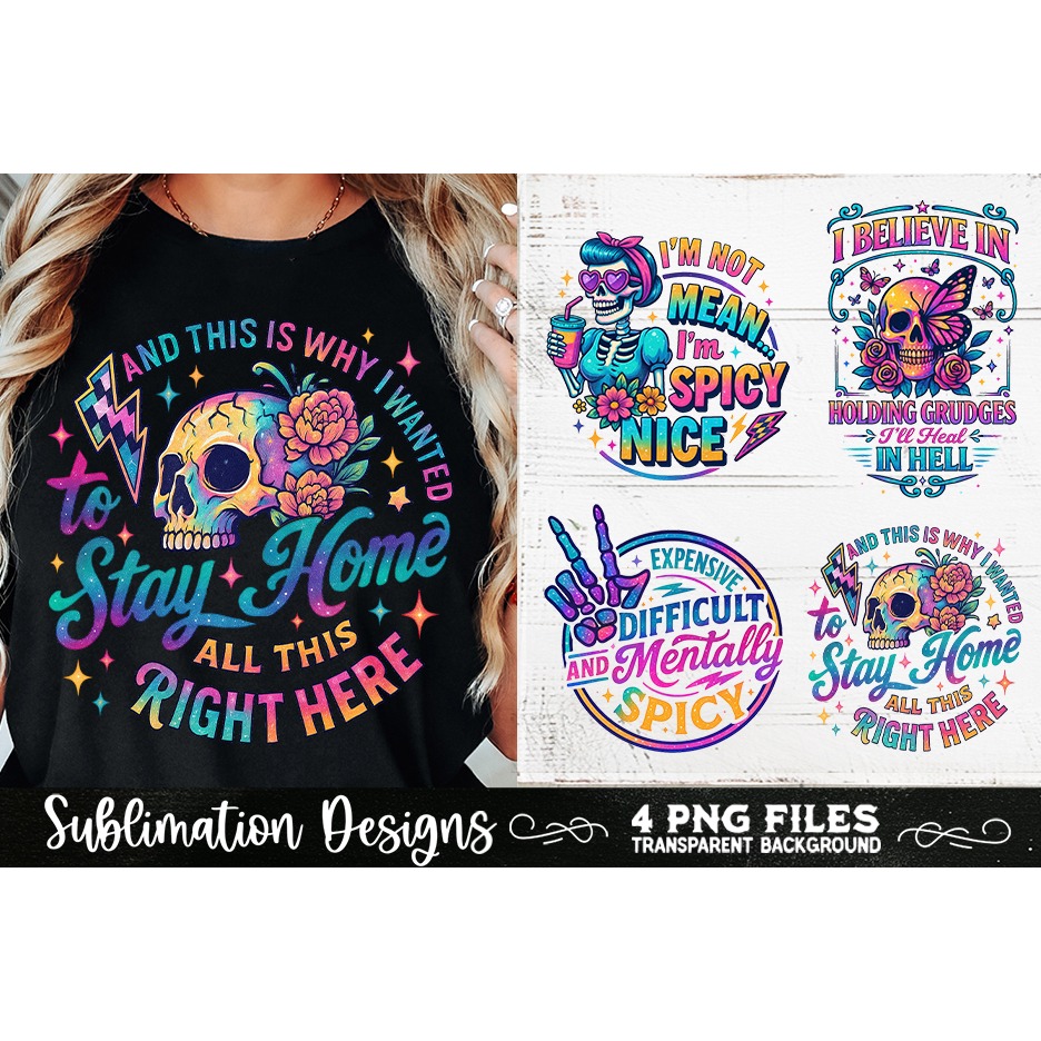 Funny Skeletons Sarcastic Retro PNG Sublimation (17) 2