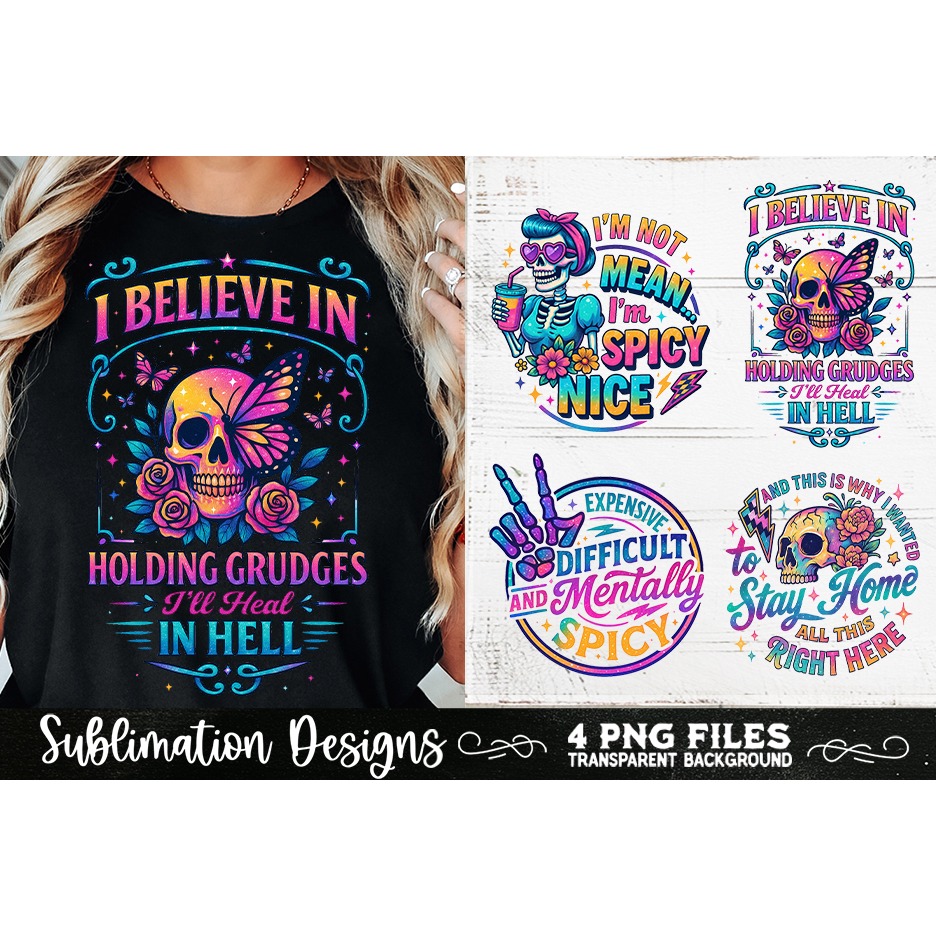 Funny Skeletons Sarcastic Retro PNG Sublimation (17) 3