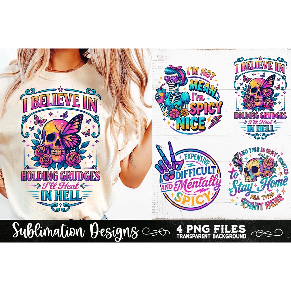 Funny Skeletons Sarcastic Retro PNG Sublimation (17) 6
