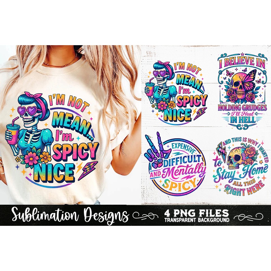 Funny Skeletons Sarcastic Retro PNG Sublimation (17) 7
