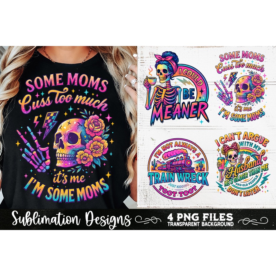 Funny Skeletons Sarcastic Retro PNG Sublimation (18) 4