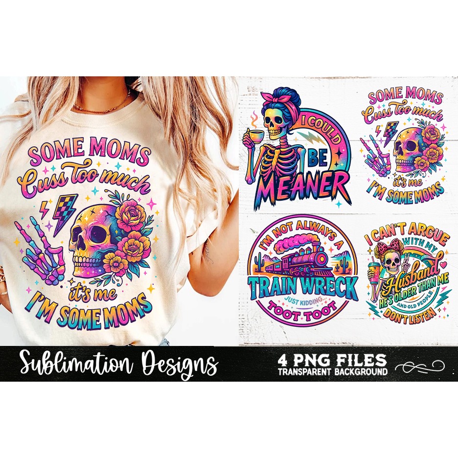 Funny Skeletons Sarcastic Retro PNG Sublimation (18) 6