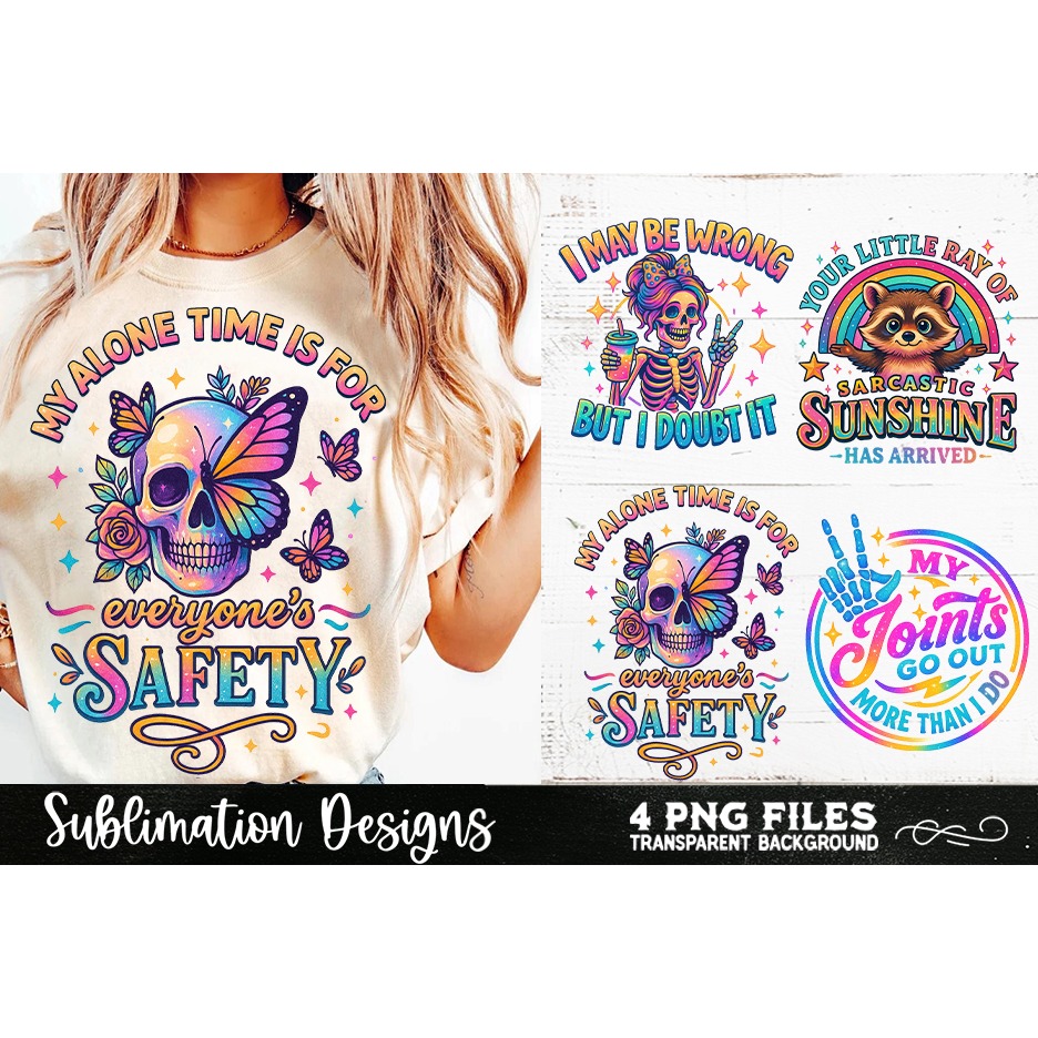 Funny Skeletons Sarcastic Retro PNG Sublimation (19) 2