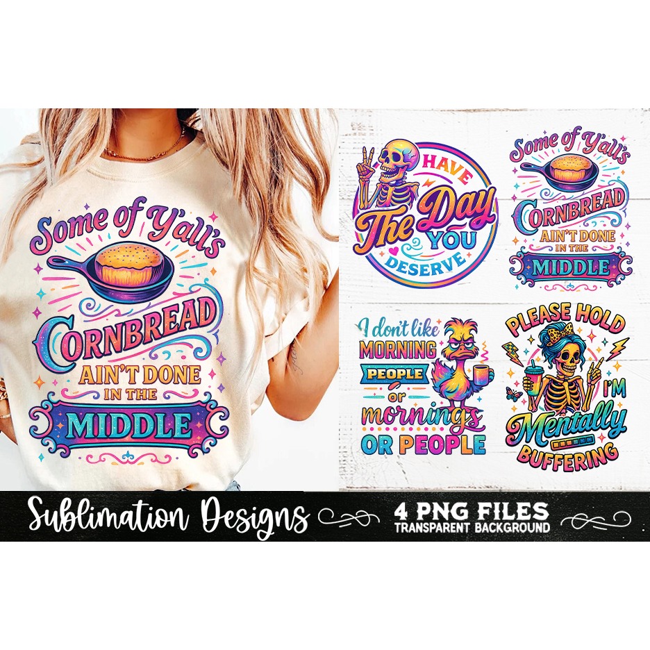 Funny Skeletons Sarcastic Retro PNG Sublimation (2) 2