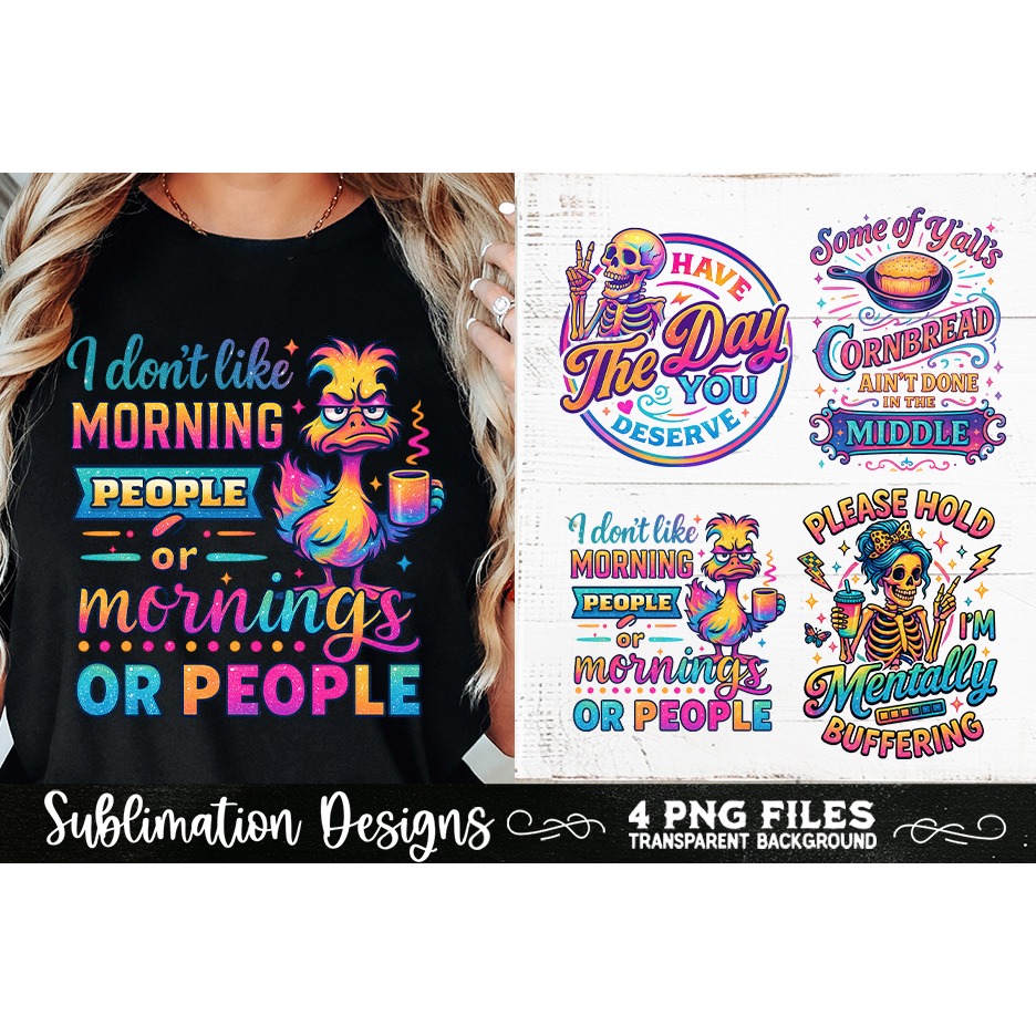 Funny Skeletons Sarcastic Retro PNG Sublimation (2) 4