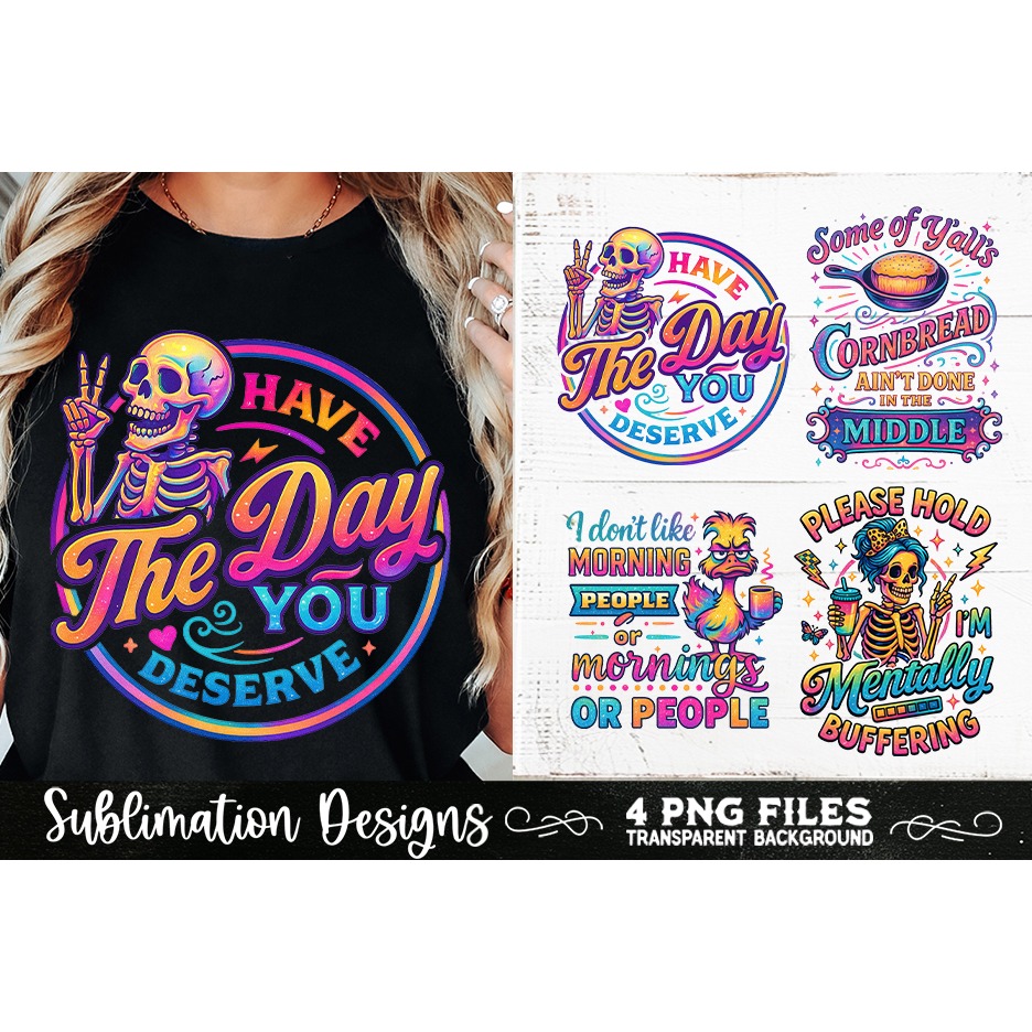 Funny Skeletons Sarcastic Retro PNG Sublimation (2) 6