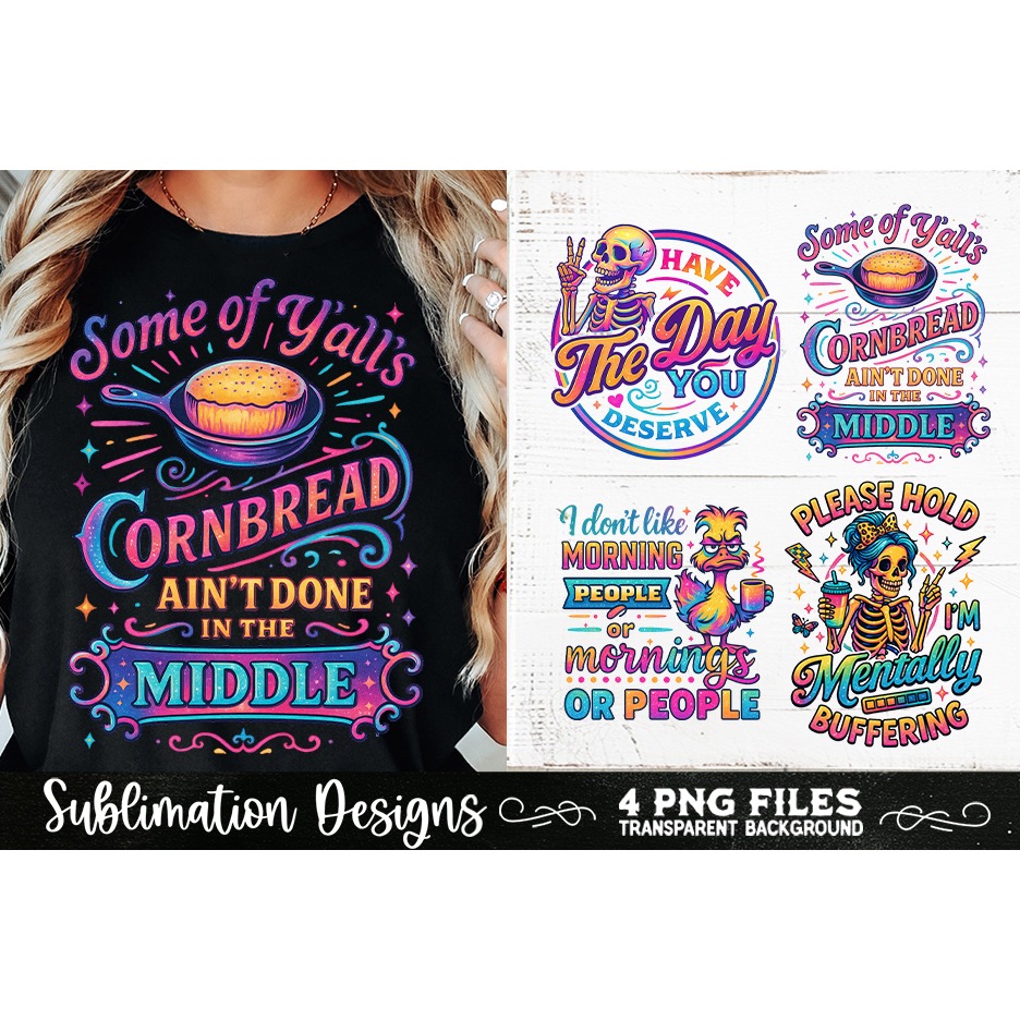 Funny Skeletons Sarcastic Retro PNG Sublimation (2) 7