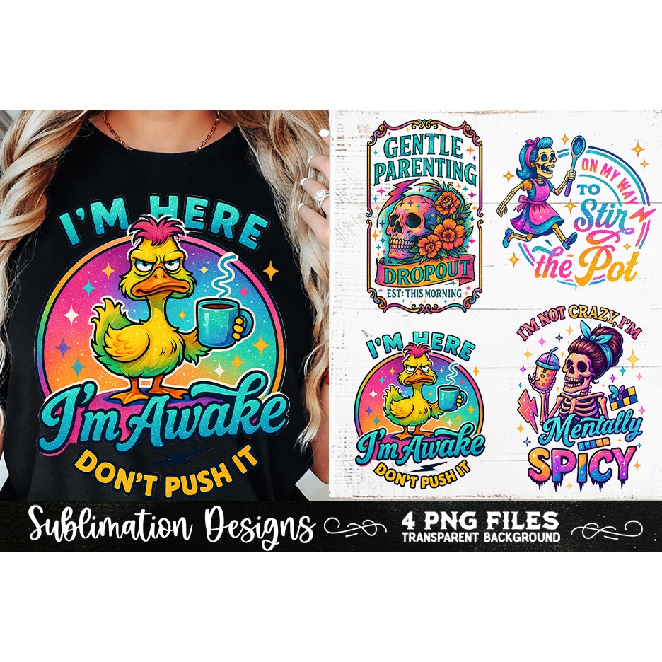 Funny Skeletons Sarcastic Retro PNG Sublimation (21) 3